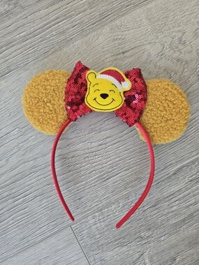 Winnie the Pooh Holiday Ear Headband - Yellow & Red